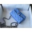 Chanel Mini Classic Flap Handbag A69900 in Lambskin Sky Blue/Silver