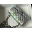 Chanel Medium Classic Flap Handbag A01112 in Lambskin Rainbow Pearl Silver