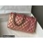 Chanel Medium Classic Flap Handbag A01112 in Lambskin Rainbow Pearl Pink