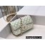 Chanel Mini Classic Flap Handbag A69900 in Lambskin Pearl Pale Silver