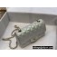 Chanel Mini Classic Flap Handbag A69900 in Lambskin Pearl Pale Silver