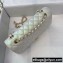 Chanel Medium Classic Flap Handbag A01112 in Lambskin Pearl Pale Silver