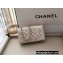 Chanel Mini Classic Flap Handbag A69900 in Lambskin Pearl Pale Pink