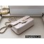 Chanel Mini Classic Flap Handbag A69900 in Lambskin Pearl Pale Pink