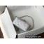 Chanel Mini Classic Flap Handbag A35200 in Lambskin Metallic Silver