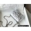 Chanel Mini Classic Flap Handbag A35200 in Lambskin Metallic Silver