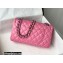 Chanel Medium Classic Flap Handbag A01112 in Lambskin Rainbow Pink/Yellow
