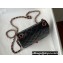Chanel Mini Classic Flap Handbag A35200 in Lambskin Black with Pink Gold Hardware