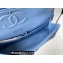 Chanel Medium Classic Flap Handbag A01112 in Lambskin Sky Blue/Silver
