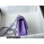 Chanel Small Classic Flap Handbag A01116 in Caviar Leather Purple/Silver