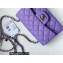Chanel Small Classic Flap Handbag A01116 in Caviar Leather Purple/Silver