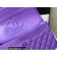 Chanel Medium Classic Flap Handbag A01112 in Caviar Leather Purple/Silver