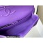 Chanel Medium Classic Flap Handbag A01112 in Caviar Leather Purple/Silver