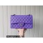 Chanel Medium Classic Flap Handbag A01112 in Caviar Leather Purple/Silver