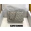 Chanel Small Classic Flap Handbag A01116 in Caviar Leather Smoky Gray/Silver
