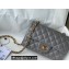 Chanel Mini Classic Flap Handbag A69900 in Lambskin Gray/Gold