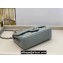 Chanel Small Classic Flap Handbag A01116 in Caviar Leather with Edge Stitching Gray/Silver