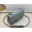 Chanel Small Classic Flap Handbag A01116 in Caviar Leather with Edge Stitching Gray/Silver