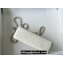 Chanel Small Classic Flap Handbag A01116 in Caviar Leather with Edge Stitching White/Silver