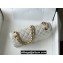 Chanel Medium Classic Flap Handbag A01112 in Caviar Leather with Edge Stitching White/Gold
