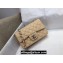 Chanel Medium Classic Flap Handbag A01112 in Caviar Leather with Edge Stitching Beige/Silver