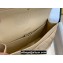Chanel Large/Jumbo Classic Flap Handbag A58600 in Caviar Leather with Edge Stitching Beige/Gold