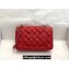 Chanel Small Classic Flap Handbag A01116 in Caviar Leather Red/Silver