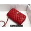 Chanel Small Classic Flap Handbag A01116 in Caviar Leather Red/Silver