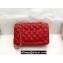Chanel Small Classic Flap Handbag A01116 in Caviar Leather Red/Gold