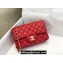 Chanel Small Classic Flap Handbag A01116 in Caviar Leather Red/Gold