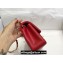 Chanel Small Classic Flap Handbag A01116 in Caviar Leather Red/Gold