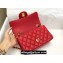 Chanel Small Classic Flap Handbag A01116 in Caviar Leather Red/Gold