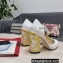 Dolce & Gabbana Logo Heel 10.5cm Chain leather T-strap Pumps White 2022