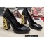 Dolce & Gabbana Logo Heel 10.5cm Patent leather Pumps Black 2022