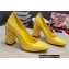 Dolce & Gabbana Logo Heel 10.5cm Patent leather Pumps Yellow 2022
