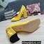 Dolce & Gabbana Logo Heel 10.5cm Patent leather Pumps Yellow 2022