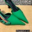 Versace Heel 7cm La Greca Signature Slingback Pumps Green 2022