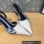 Versace Heel 7cm La Greca Signature Slingback Pumps White 2022