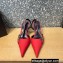 Versace Heel 7cm La Greca Signature Slingback Pumps Red 2022