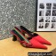 Versace Heel 7cm La Greca Signature Slingback Pumps Red 2022