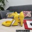 Dolce & Gabbana Heel 6.5cm/10.5cm Patent leather Mary Janes Yellow with Geometric Heel 2022