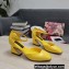 Dolce & Gabbana Heel 6.5cm/10.5cm Patent leather Mary Janes Yellow with Geometric Heel 2022