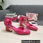 Dolce & Gabbana Heel 6.5cm/10.5cm Patent leather Mary Janes Fuchsia with Geometric Heel 2022
