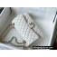 Chanel Medium Classic Flap Handbag A01112 in Lambskin Pearl White/Gold