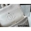 Chanel Medium Classic Flap Handbag A01112 in Lambskin Pearl White/Gold