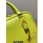 Loewe Amazona 19 square bag in nappa calfskin Lime Yellow