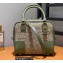 Loewe Amazona 19 square bag in Anagram jacquard and calfskin Green
