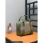 Loewe Amazona 19 square bag in Anagram jacquard and calfskin Green