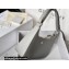Givenchy Small Moon Cut Out Bag in Leather Light Gray