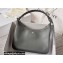 Givenchy Medium Moon Cut Out Bag in Leather Dark Gray